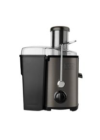 Black & Decker BLACK+DECKER BXJE600E Licuadora de 600W para verduras y frutas, 2 velocidades, 2 depósitos para pulpa y zumo, extractor en acero inoxidable, boca 62mm