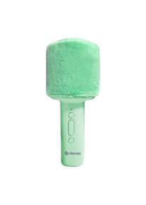 Denver Bluetooth Karaoke Microphone Speaker with fluffy top - Green