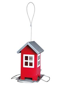 Trixie Vogelfutterspender mit Schutzdach Rot 20cm 1000ml