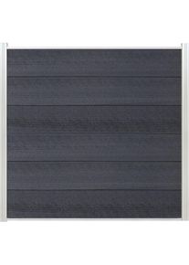 Wellker Sichtschutzzaun Steckzaunelement Cora Line Set WPC anthrazit Sichtschutz Steckzaun, 179x14x2 cm
