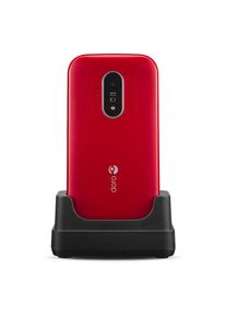 Doro , Klapphandy »6820« Rot , Rot , Notruftaste auf der Rückseite