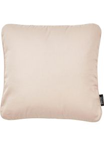 done. , Dekokissen »Uni« unifarben, Reißverschluss, Kissenhüle ohne Füllung, 1 Stück , wollweiß + unifarben , Obermaterial: 100% Baumwolle , B/L:...