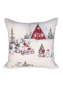 my home , Dekokissen »Lealux« ohne Füllung, 40 x 40 cm, weihnachtlich, Weihnachtsdeko , bunt , Obermaterial: 100% Polyester , B/L: 40 cm x 40 cm