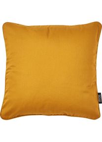 done. , Dekokissen »Uni« unifarben, Reißverschluss, Kissenhüle ohne Füllung, 1 Stück , goldfarben + unifarben , Obermaterial: 100% Baumwolle ,...