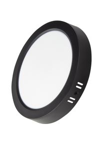 Luxula, Wandleuchte + Deckenleuchte, LED-Deckenleuchte, 12W, EEK: F, 1200lm, CCT, IP44, rund, schwarz (1200 lm)