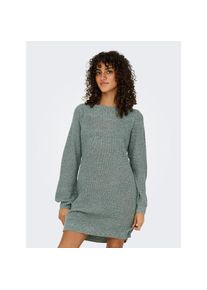 Jacqueline de Yong JDY, Damen, Minikleid &raquo;WHITNEY MEGAN L/S BOAT DRESS KNT NOOS&laquo; Sommerkleid, Abyss Detail:W BLACK PLY, N-Gr, XL -N-Gr, Abyss Detail:W BLACK PLY, 