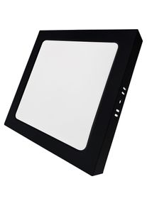 Luxula, Wandleuchte + Deckenleuchte, LED-Deckenleuchte, 24W, EEK: F, 2400lm, CCT, IP44, quadrat, schwarz (2400 lm)