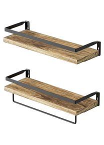 Relaxdays, Regal, 2-tlg. Wandregal-Set