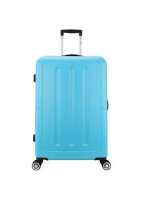 Decent-Verlag, Koffer, Anständiger Neon Fix Spinner gross 76 cm blau, Blau, (96 l)