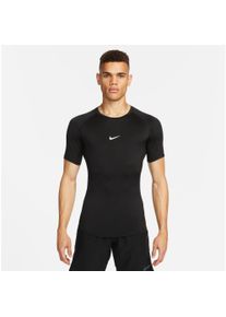 Nike, Herren, Sportshirt, Pro Dri-FIT Tight S/S (S), Schwarz, S
