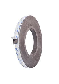 Bande magnétique adhésive, forte 25 mm | 3 mm | 15 m, ferrite, noir