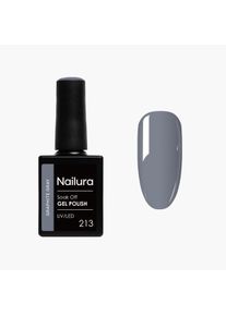 Nailura, Nagellack, - Gel Polish 213 - Graphite Gray - 10 ml (Graphite Gray, Gel-Effekt Nagellack)