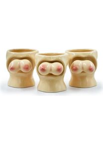 Mikamax Jiggle Me Drunk : 3-Glass Boob Shot Set, Cocktailgläser
