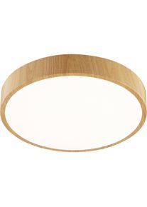 Brilliant, Wandleuchte + Deckenleuchte, LED-Deckenleuchte, &Oslash; 33 cm, 18 W, 3000 K, 1800 lm, warmweiss, IP20, Holzoptik (1800 lm)