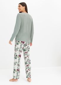 bonprix Női Pizsama gombol&aacute;sp&aacute;nttal, sz&uuml;rke, 56/58