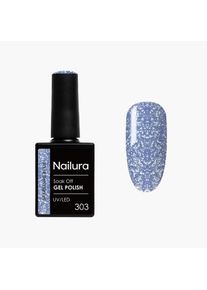 Nailura, Nagellack, - Gel Polish 303 - Sparkling Blue - 10 ml (Sparkling Blue, UV-Gel Lack)