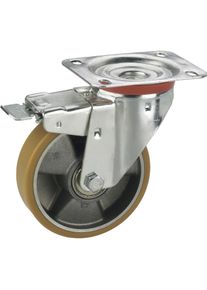 D&Ouml;RNER+HELMER D&ouml;rner + Helmer, M&ouml;belrollen, Lenkrolle Polyamid-Rad &oslash; 125 mm Transportrolle mit Feststeller Tragkraft 220 kg