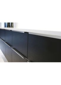 Furnipart, Profil + Stange, Griffleiste TRIM L&auml;nge 145 mm, Aluminium schwarz matt