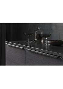 Furnipart, Profil + Stange, Trim Griffleiste M&ouml;belgirff L&auml;nge 395 mm Aluminium schwarz matt