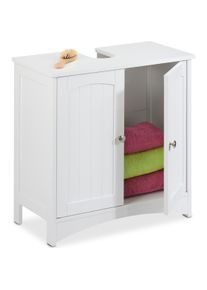 Relaxdays, Waschbeckenunterschrank, Waschbeckenunterschrank (60 x 31 x 60 cm)
