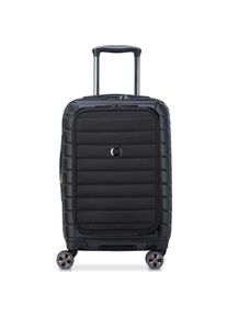 Delsey, Koffer, Shadow 5.0 4-Rollen Kabinentrolley 55 cm Laptopfach mit Dehnfalte, Schwarz, (41 l)