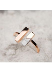 Holzkern Anillo Campania Oro Rosa y Mármol