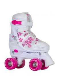 Roces, M&auml;dchen, Rollschuhe, - Quaddy 3.0 - Roller Skating - Kinder - Weiss - Pink - 34-37 (550095-00001) (34, 35, 36, 37), Pink