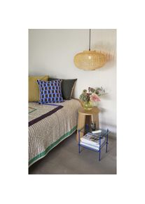 H&uuml;bsch H&uuml;bsch, Dekokissen, Kissen Agenda - Braun Blau (50 x 50 cm)