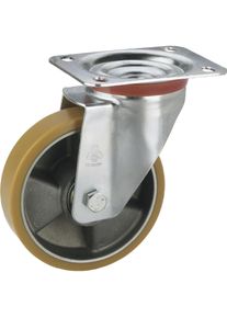 Tarrox, M&ouml;belrollen, Lenkrolle aluminium polyurethan 100 x 30 mm