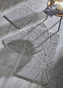 Tappeto da bagno in lavorazione tufting a rilievo, Grigio, Taglia 45x50 cm, bonprix