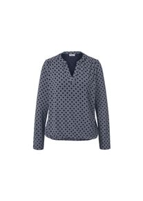 Tchibo - Mintás pólóblúz - nő - méret S 36/38 - kék/mintás
