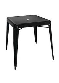 Bolero Mesa cuadrada de acero Bistro negra - 660 mm