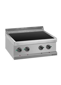 MBM Fourneau vitroc&eacute;ramique inox - 4 plaques - 60/60 cm - s&eacute;rie 66 | Professionnel | HoReCa | CHR