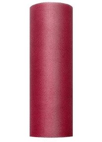partydeco Tulle fabric Luna wine red 9m x 15cm