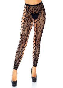 Leopard Footless and Crotchless Pantyhose