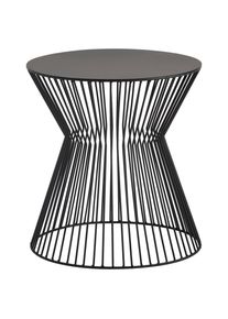 CARRYHOME Beistelltisch, Schwarz, Metall, rund, 35x38x35 cm, Wohnzimmer, Wohnzimmertische, Beistelltische, Beistelltische Metall