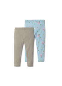 Tchibo - 2 Leggings aus Bio-Baumwolle - Baby - Gr. 62/68 - hellblau/geblümt