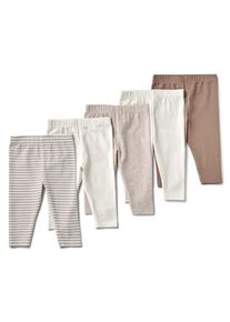 Tchibo - 5 Kinder-Leggings - Unisex - Gr. 110/116 - hellbraun