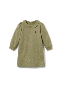 Tchibo - Kleinkinder-Jerseykleid - M&auml;dchen - Gr. 134/140 - olivgr&uuml;n/gepunktet