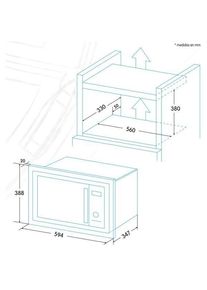 Edelsa EMW-2010-IG XBK, Mikrowelle, Schwarz
