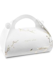 Partydeco, Geschenkverpackung, Decorative cake boxes - Branches, gold, 16 x 8.5 x 9.5 cm (1 pkt / 10 pc.) (Geschenkbox, 10 x)