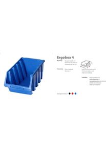 Patrol 1 Stck Ergobox Box Stapelboxen blau Gr. 4 Lagerkiste Kunststoff 204x340x155, Katzenklo