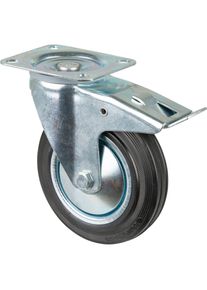 BS Rollen, Möbelrollen, Transportrolle L420.B55.181 Lenkrolle mit Totalfeststeller, Raddurchmesser 180 mm