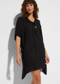 bonprix Női &Aacute;ttetsző strand tunika viszk&oacute;zb&oacute;l, fekete, 40/42