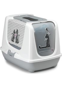 Yarro International Katzentoilette Trendy Cat in Love Weiss (Katzenklo offen), Katzenklo
