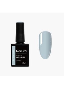 Nailura, Nagellack, - Gel Polish 204 - Ice Blue Gray - 10 ml (Ice Blue Gray, Gel-Effekt Nagellack)