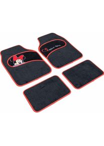 Minnie Mouse, Autoteppich, Auto-Fussmatten-Set Cz10339 Schwarz/Rot (1 Set à 4 Fussmatten)