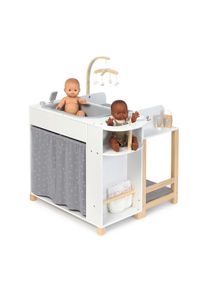 Musterkind Puppenwickelkommode , Grau, Naturfarben, Wei&szlig; , Holz, Textil, Holzwerkstoff , 60x87x70 cm , CE, EN 71 , Spielzeug, Puppen & Puppenzubeh&ouml;r, Puppenh&auml;user