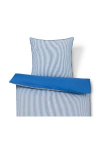 Tchibo - Pościel bawełniana premium - kolor: biały/niebieski