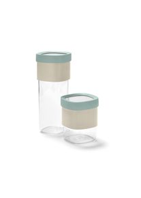 Tchibo - Regulowane pojemniki na żywność - kolor: beżowy/zielony